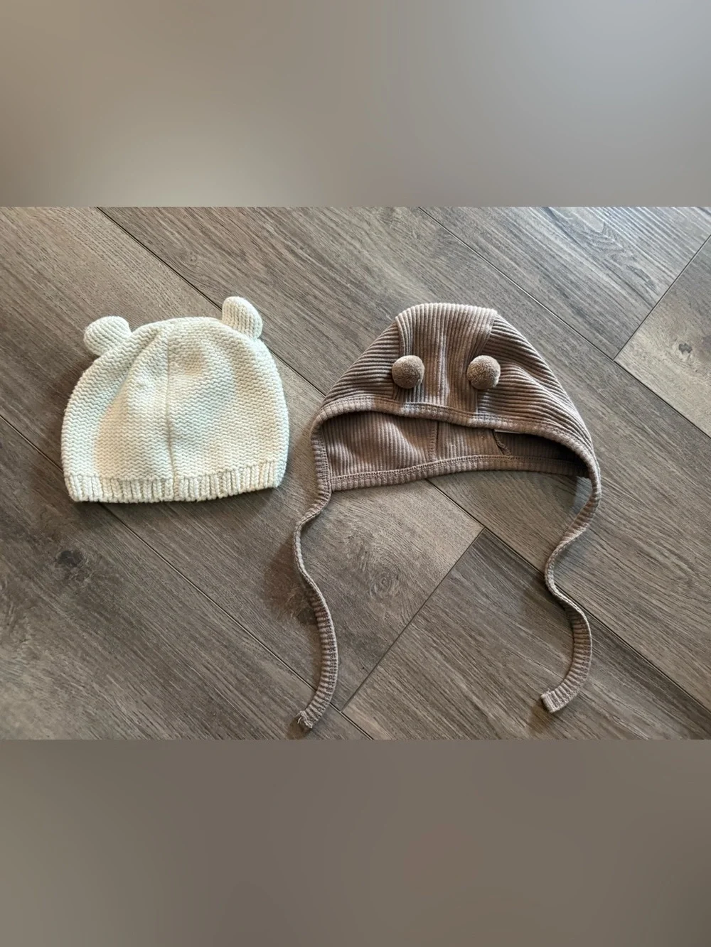 Kids Cozy Pom-Pom Ear Hat - Brown